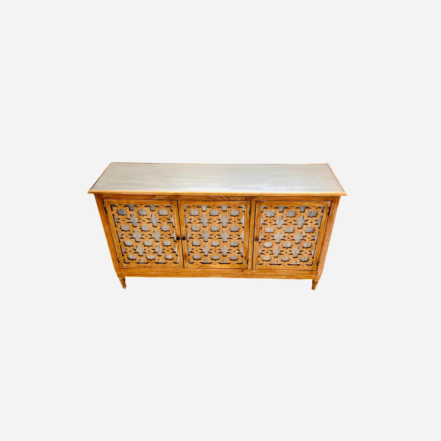 Credenza | Sideboard | Buffet | Dresser with Doors | Media Cabinet | Stylish | Cedar Wood | Solid Wood | Tin Top | Modern Design